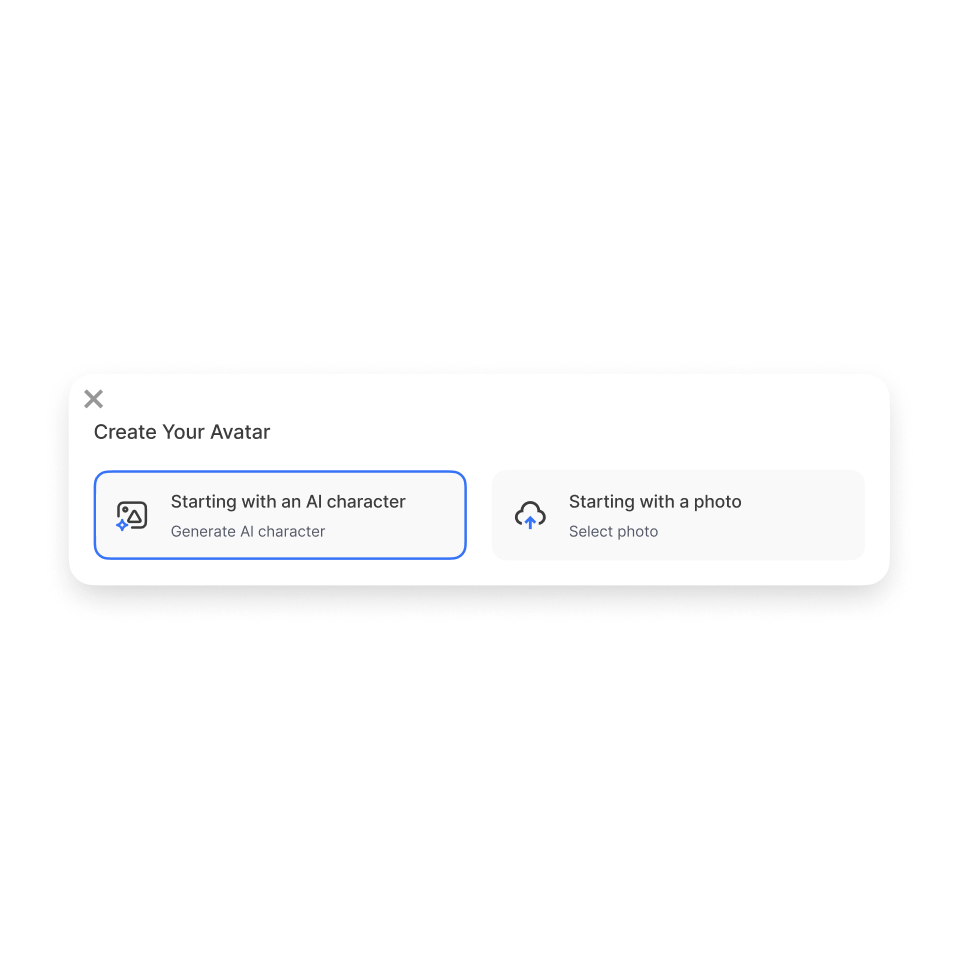 Create an AI avatar for education by uploading a photo or entering a prompt with Visla